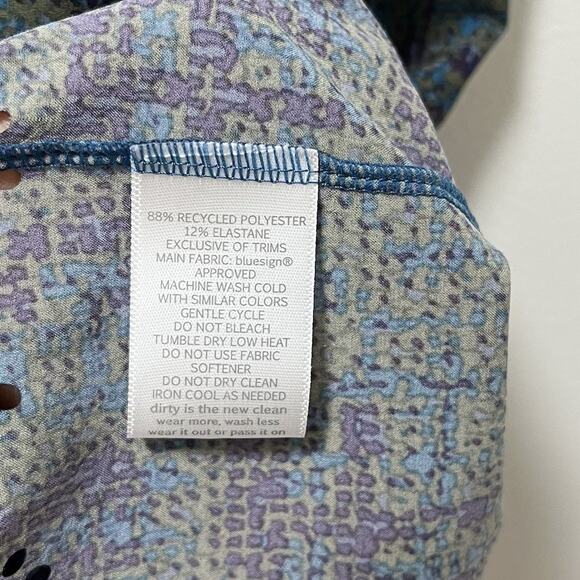 Toad & Co Sunkissed Petal Mini Dress Size S Green Laser Cutout Hem Stretch - Picture 8 of 9